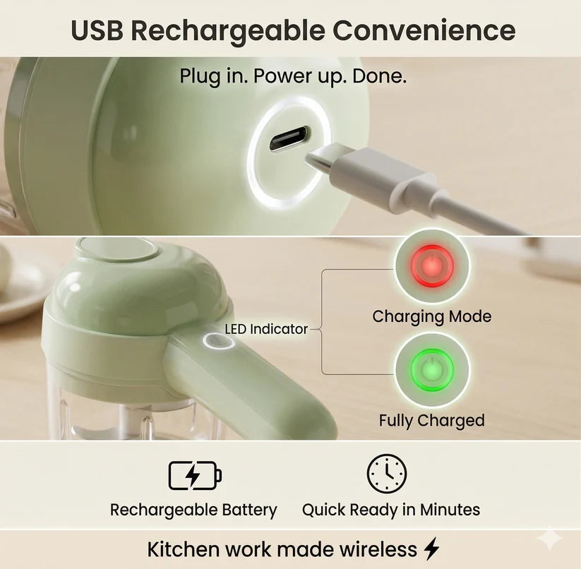 Portable Electric Vegetable Cutter Set