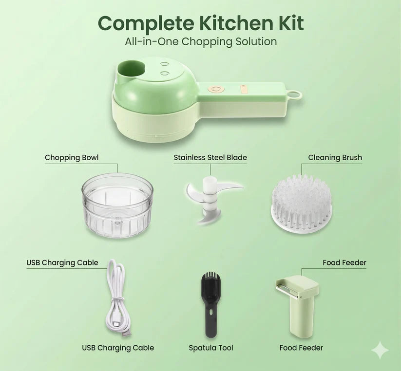 Portable Electric Vegetable Cutter Set