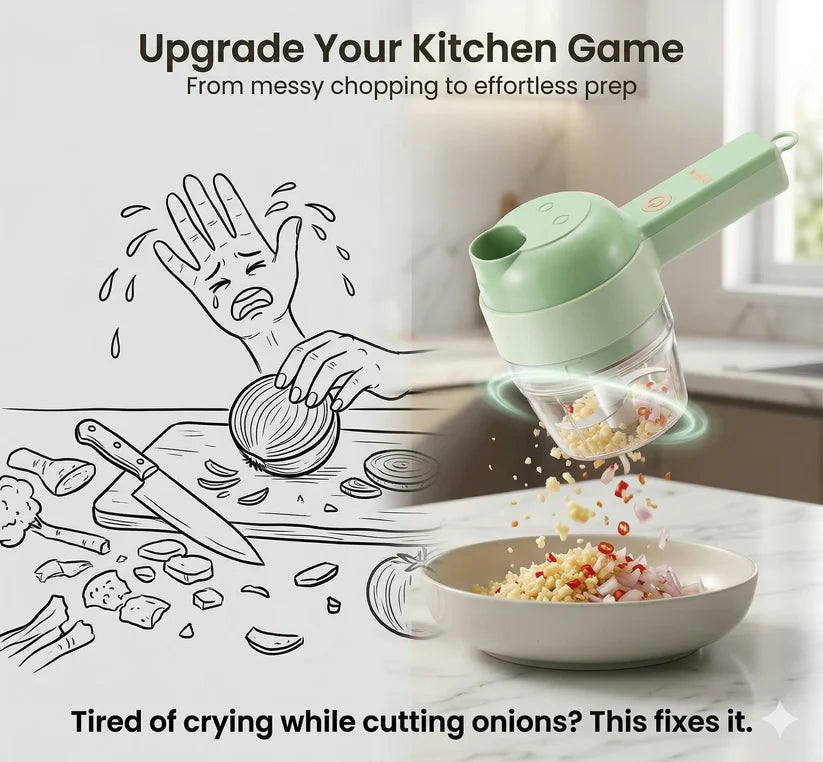 Portable Electric Vegetable Cutter Set